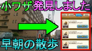 【ドラクエウォーク】小ワザ(小技)を紹介 早朝の散歩 ドラクエウォークの話【ガチャ】【初心者】【攻略】【DQW】